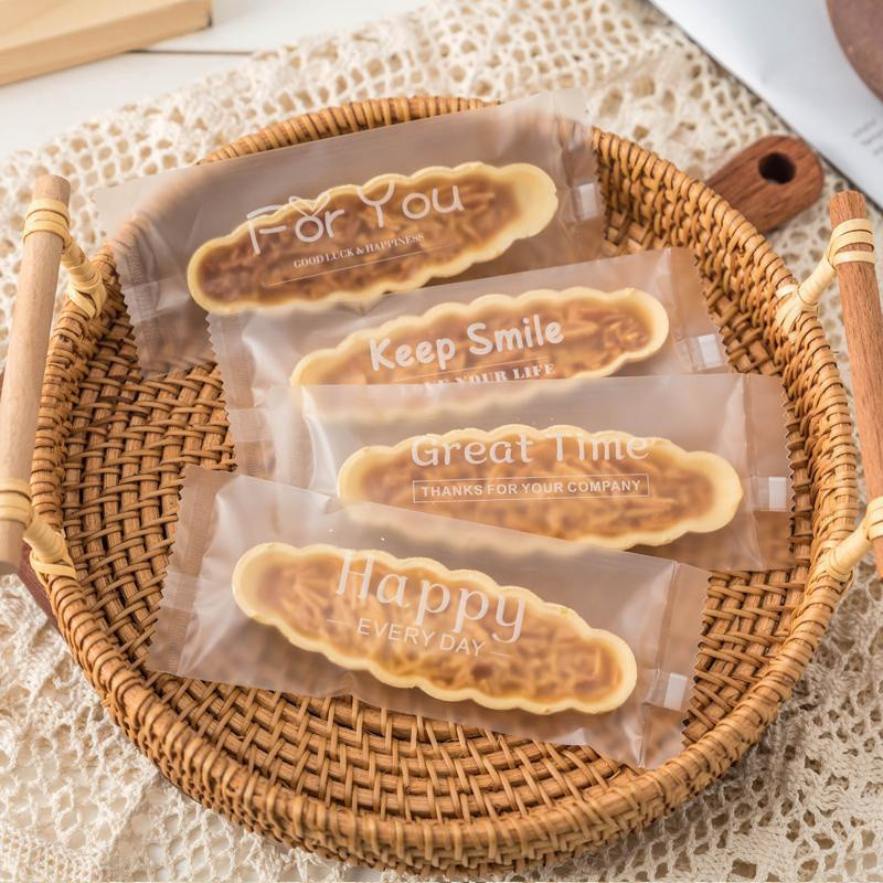 Glutinous Rice Boat Packaging Bag Transparent Sealed Boat Shape Caramel Almond Biscuits Household Baking Food Special Bag 12.30/Look at Money 88