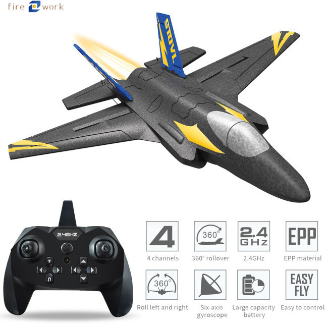 Exclusive Deal!! Kf605 F35 Rc Airplane 2.4ghz 4ch 6axis Gyro Rc Epp Plane 15min Flight Time Remote Control Aircraft For