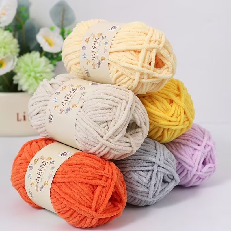 50g Thick Velvet Yarn Handmade DIY Knitting Yarn Wool Line Baby Scarf Hat Soft Chenille Yarn for Knitting