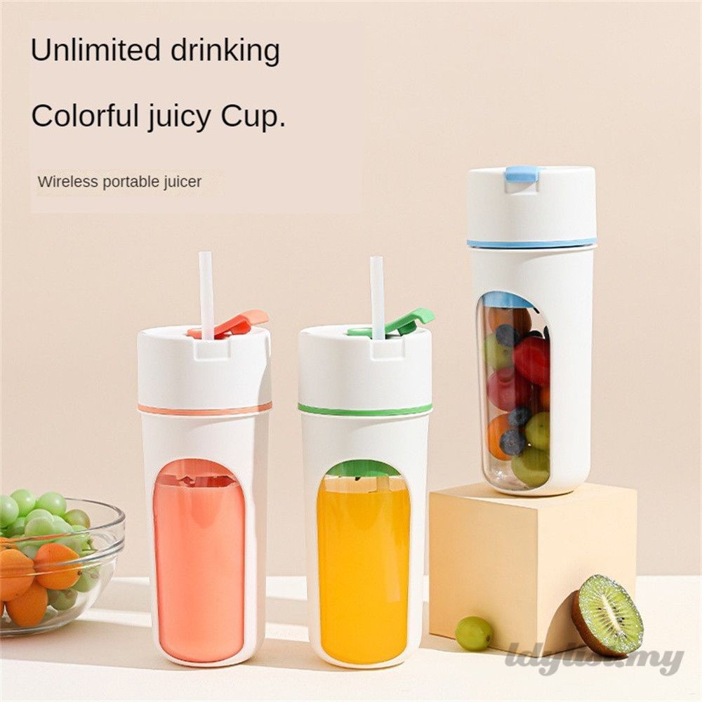 ღ 450ml Portable Juicer Juice Maker Cup Milk Shake Cup Usb Charging Electric Small Juicer Cup