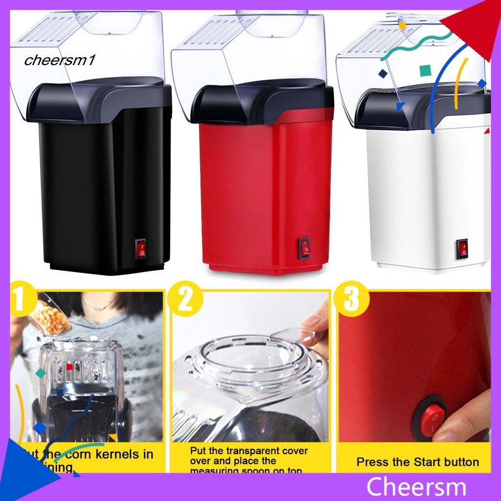 Mini Popcorn Popper Hot Air Popcorn Machine Corn Kernel Air Popper Compact Electric Popcorn Maker