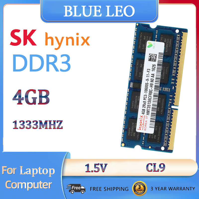 Hynix 4GB DDR3 1333MHz RAM 2RX8 PC3-10600S 204PIN SODIMM Laptop Memory RAM Intel