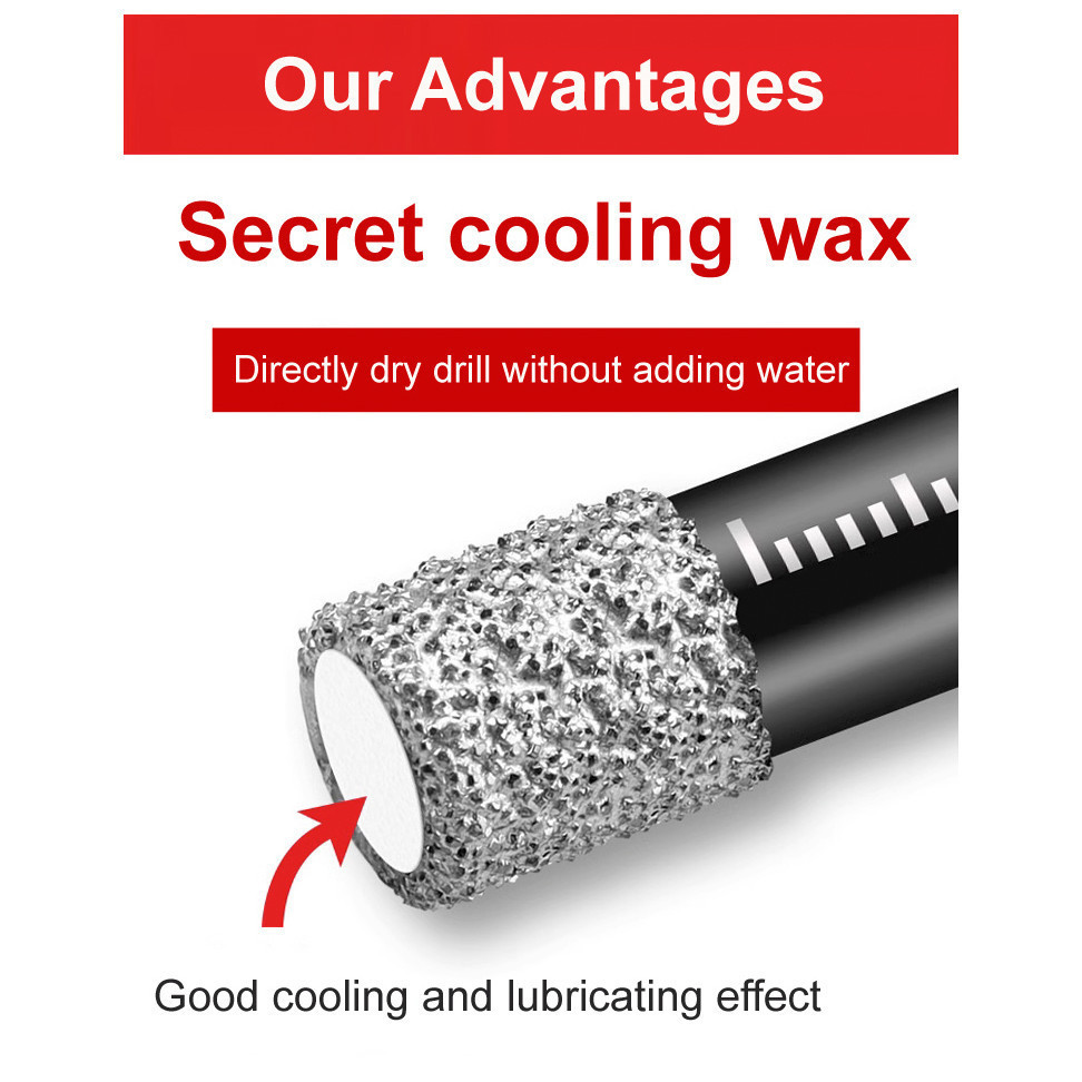 Professional Workshop Tile Punching All-Ceramic Dry Drill Bit Set Brazed Hexagonal Handle Hole Opener KKTF - Image 4