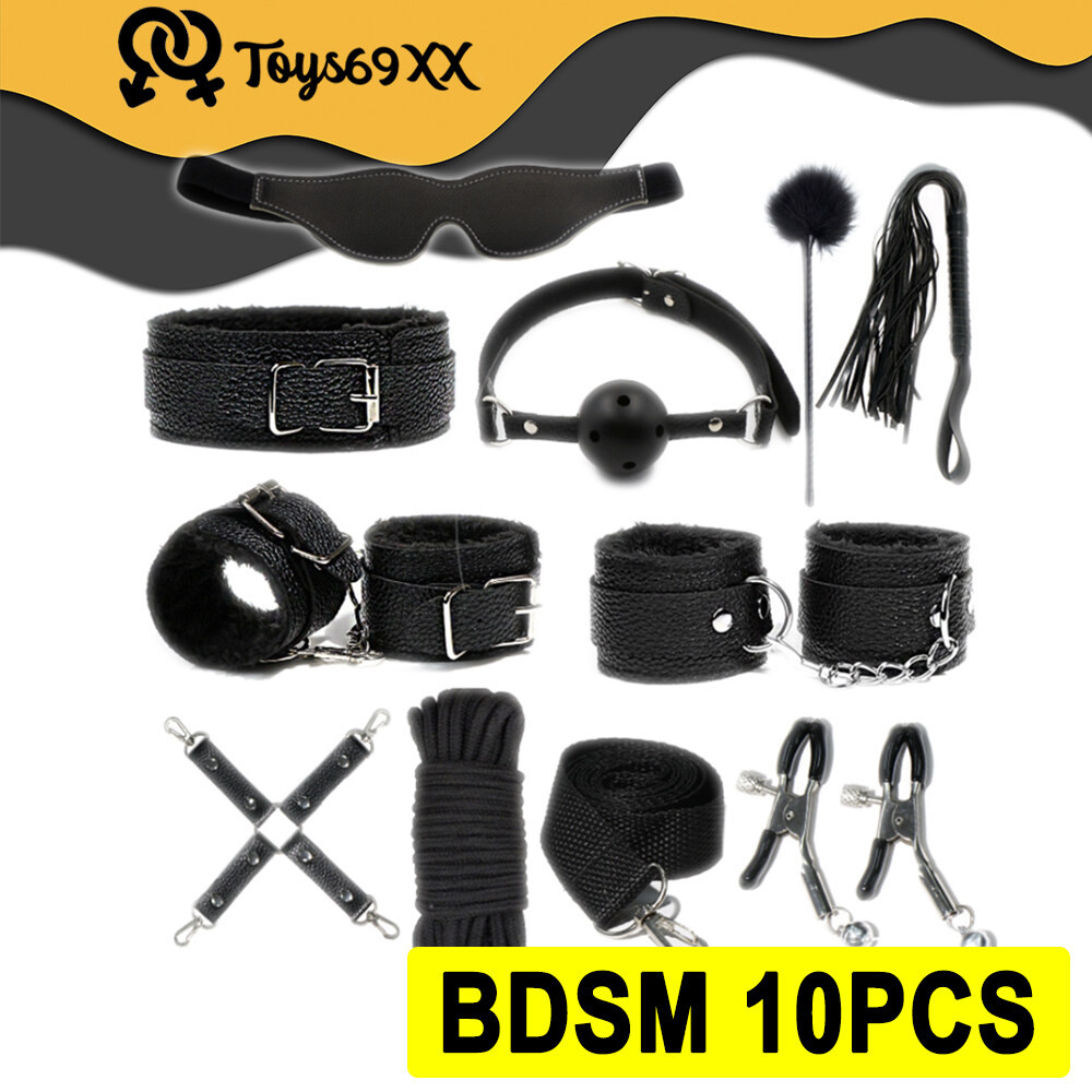 tali sex doll Kolar Hitam dengan Tali Pengikat Logam Set BDSM Pembatas Leher yang Dapat  Dikunci Mainan Seks Dewasa Gaya Gotik untuk Cosplay Peran main image 0
