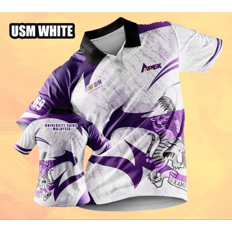 USM White Purple Shirt Jersey Shirt