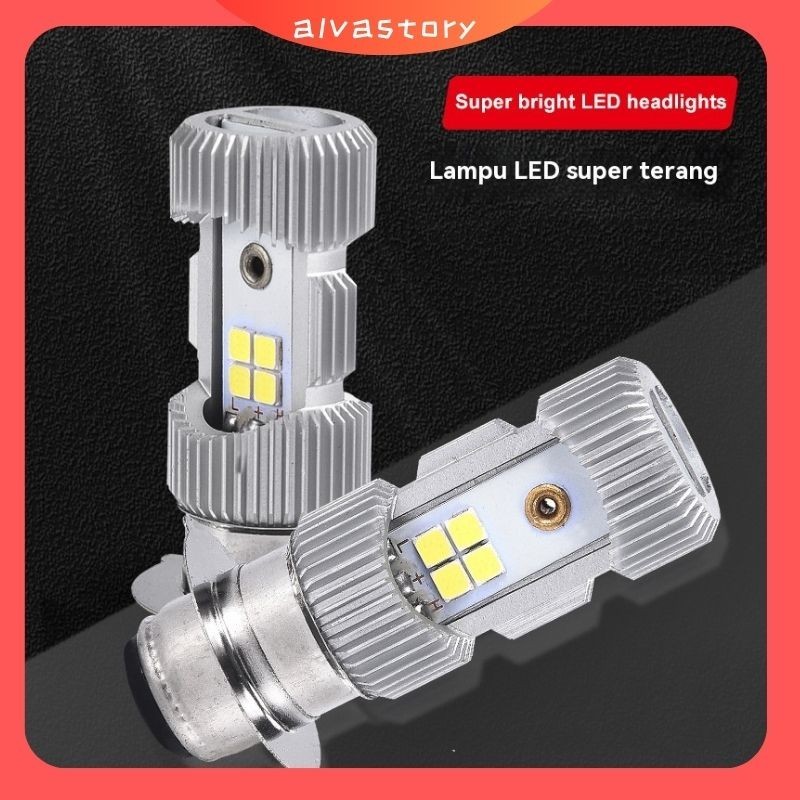 Built-in LED Headlight Motorcycle Cannon Electric Vehicle Headlight P15D High Brightness Far And Near 8-80V Integration