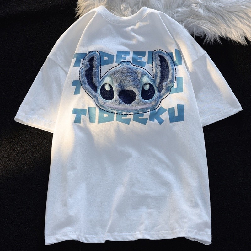 （✨Pengiriman 24 Jam✨）Maise STUDIO Baju Gatalah Gadis⭐Baju T Wanita Reka Bentuk Leher Bulat dan Lengan Pendek Longgar Mud