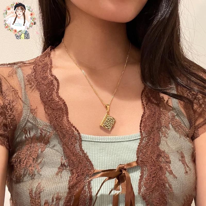 Necklaces Book Necklaces For Women Book Lovers Necklaces Book Pendants Book Box Necklaces Personalized Pendant Necklaces Gifts For Readers