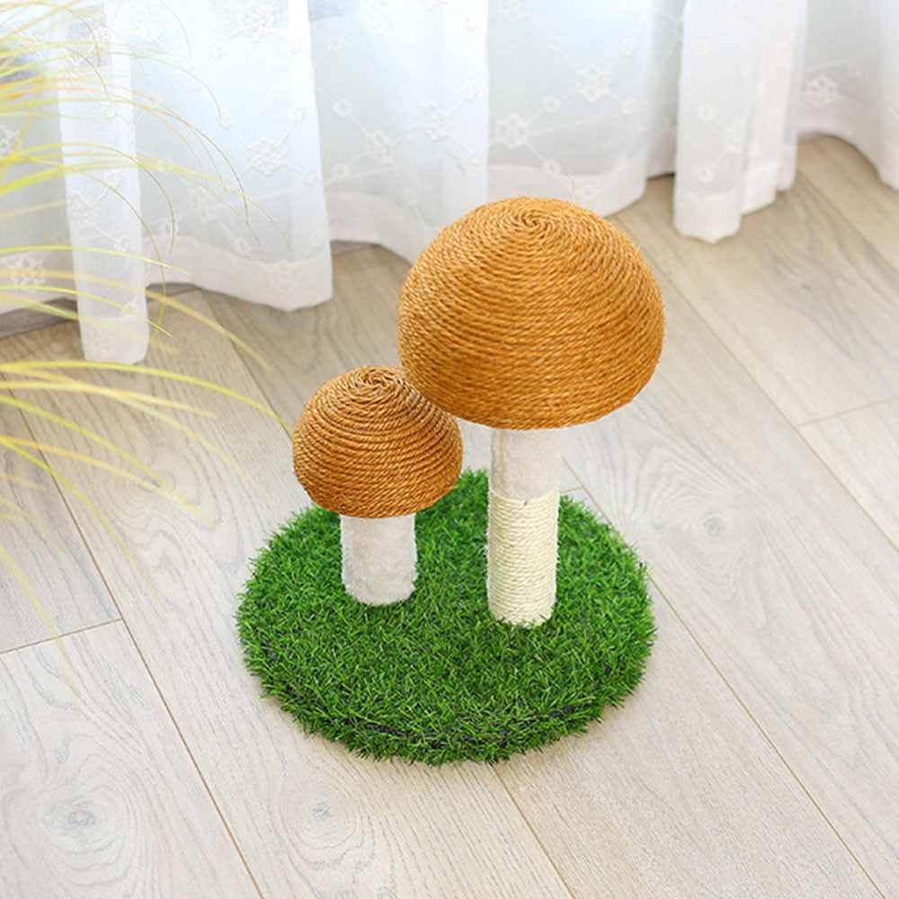 Kitten Cute Mushrooms Scratch Board Furniture Protect Pet Health Sisal Large Wear-Resistant Scratcher Mat Claws Concern Cat Scratcher Toy Post