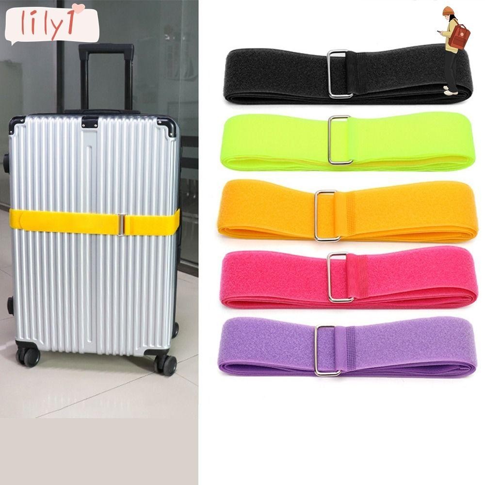 LILYONE Travel Luggage Elastic Band, Tying Rope Fixed Luggage Safe Straps, Baggage Suitcase Protective Straps Anti-lost Adjustable Luggage Packing Belt Travel Accessories