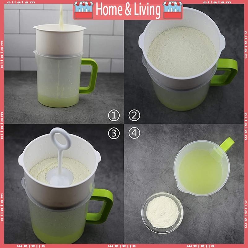 ci 5 Pcs Multiple Yogurt Strainer Maker Usage Food Strainer Quickly and Easily BPA-Free Nut Milk Soy Milk Juice  Filter