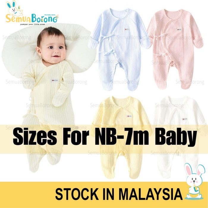 (0-7m) Newborn Baby Anti-Scratching and Foot-cover Clothes Infant Soft Cotton Romper Jumpsuit Sleepsuit 0490