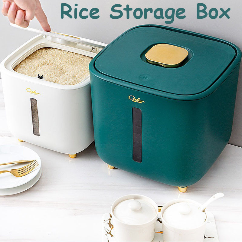 5/10 KG Rice Storage Box Large Capacit Sealed Insect and Moisture Proof Rice Dispenser Kitchen Organizer Supplies