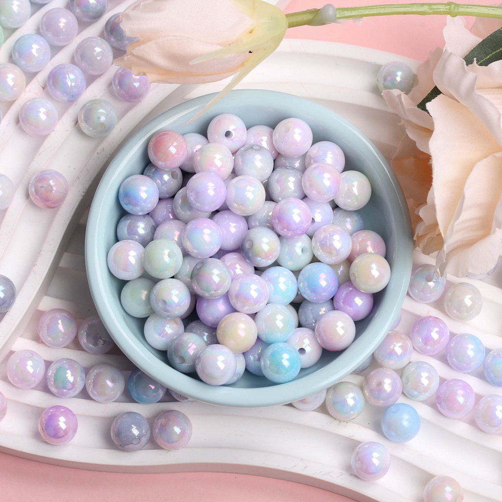 50/100/400Pcs 5.9/8/10mm Handmade Material Loose Beads Acrylic Jewelry Making Accessories for DIY Round Bracelets Necklace Earrings Handcrafted