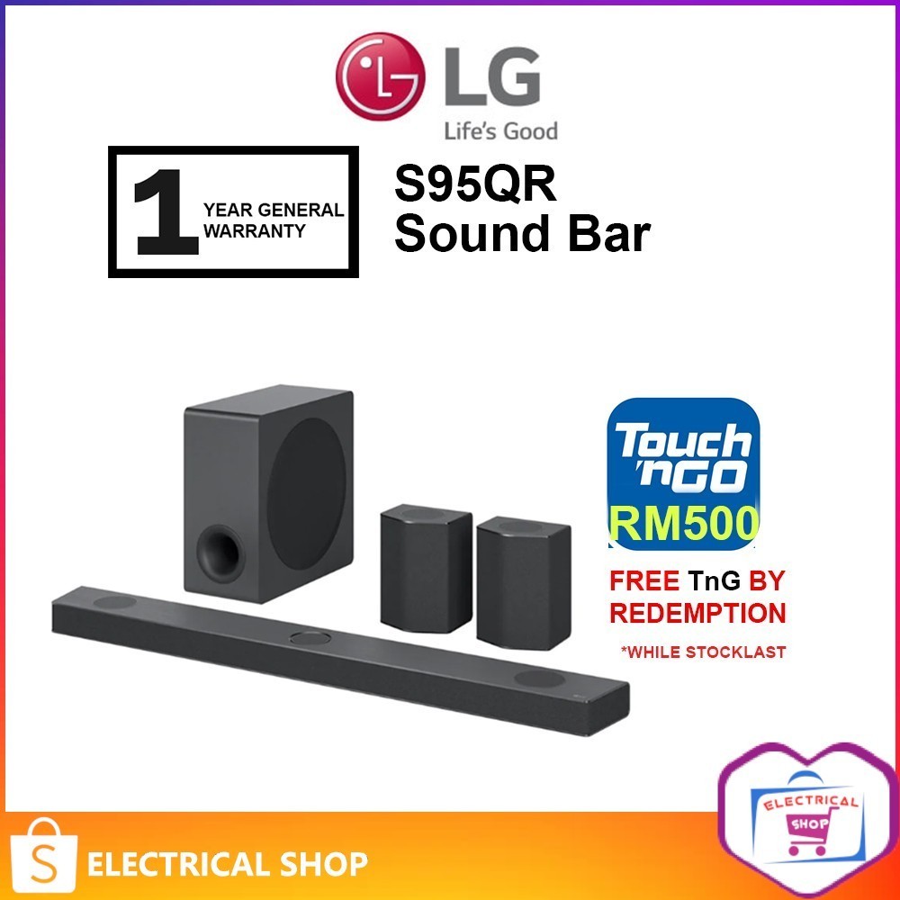 LG Sound Bar S95QR / S90QY 5.1.3 ch High Res Audio Sound Bar with Dolby Atmos (FREE TNG BY REDEMPTION)