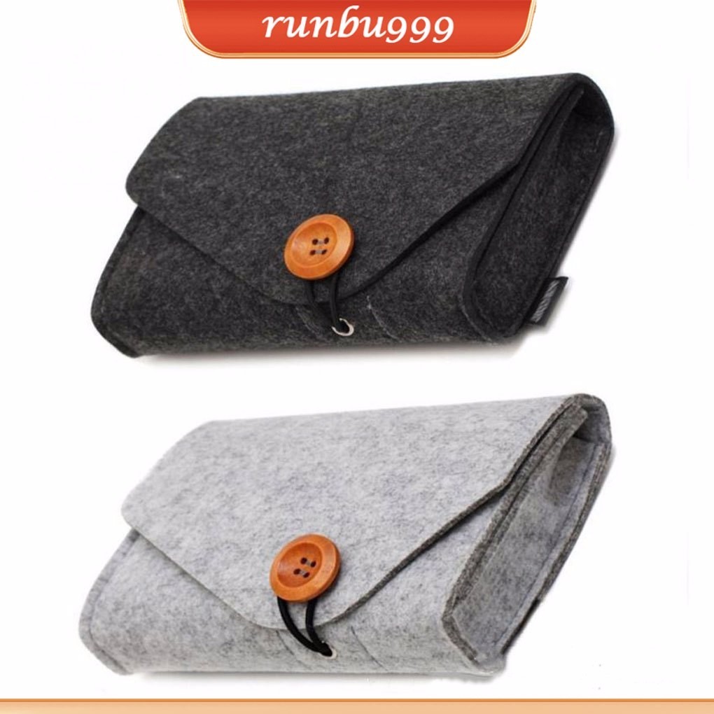 【runbu999】Easy-to Power Bank Storage Bags Say Goodbye To Messy Cables Travel-friendly Cable Organiser Bag