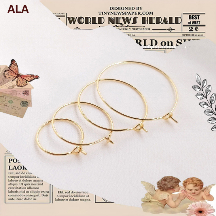 ❤️Jewelry DIY Accessories❤️14k Package Real Gold Color Retention Round Earrings O-Shaped Earrings Handmade DIY Earrings Accessories Beaded Earrings Jewelry Materials[diy earrings accessories earings earring diy earing diy hook earrings]