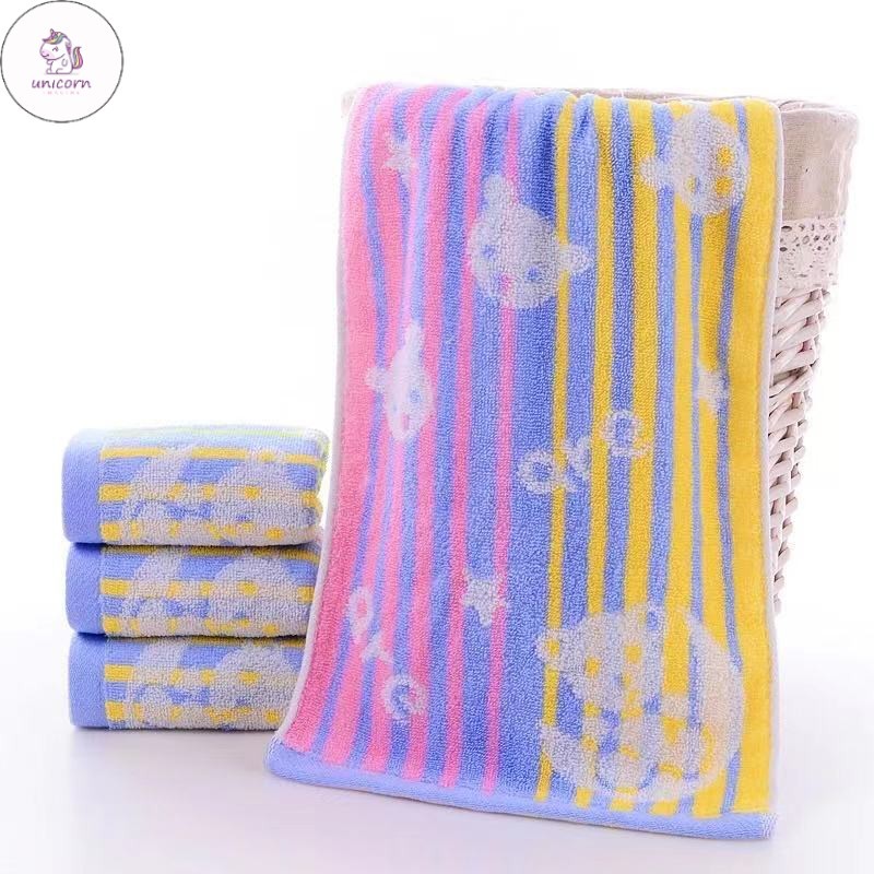 UN baby towel cotton soft hand face towel animal cartoon kids children washcloth bath towel kids children