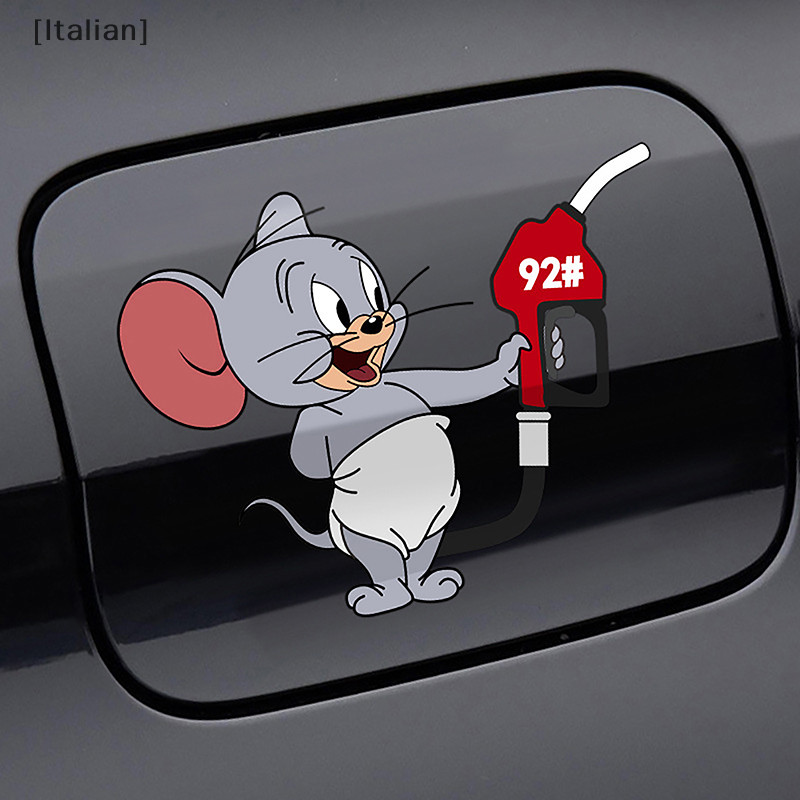 Italian Funny Car Stickers High Gas Consumption Decal Fuel Gage Empty Stickers Personalized And Creative Fuel Cap Sticker MY