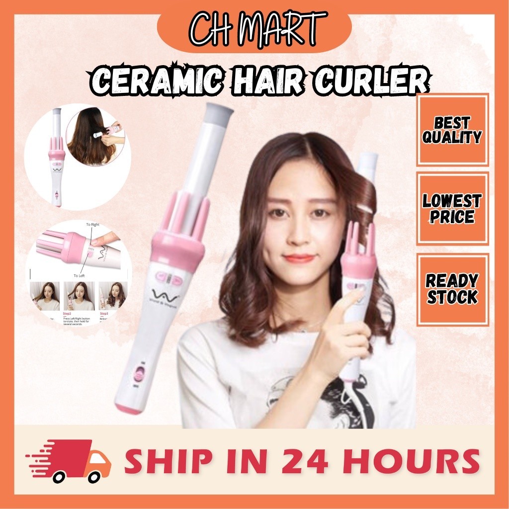 Vivid & Automatic Iron Ceramic Auto Hair Curler Hair Styling Hair Curler Roller Keriting Rambut Alat Rambut 自动卷发器