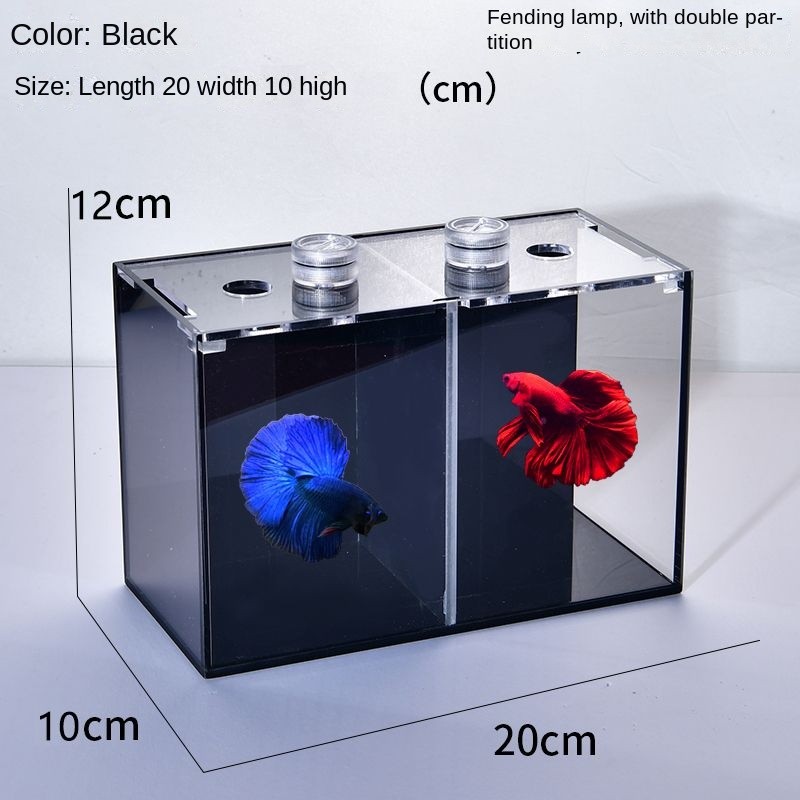 Spot goods fish tank divider mini fish tank[95% Praise Rate] Thai Betta Fish Tank Acrylic Tank Betta Fish Tank Pair Tank Double Tank PK Tank Small Fish Tank HD Explosion-Proof Fish T