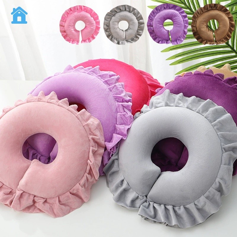 Facial Massage Sleeping Pillow Spa Nap Low Pillow Cushion with Hole Beauty Salon Massage Tool