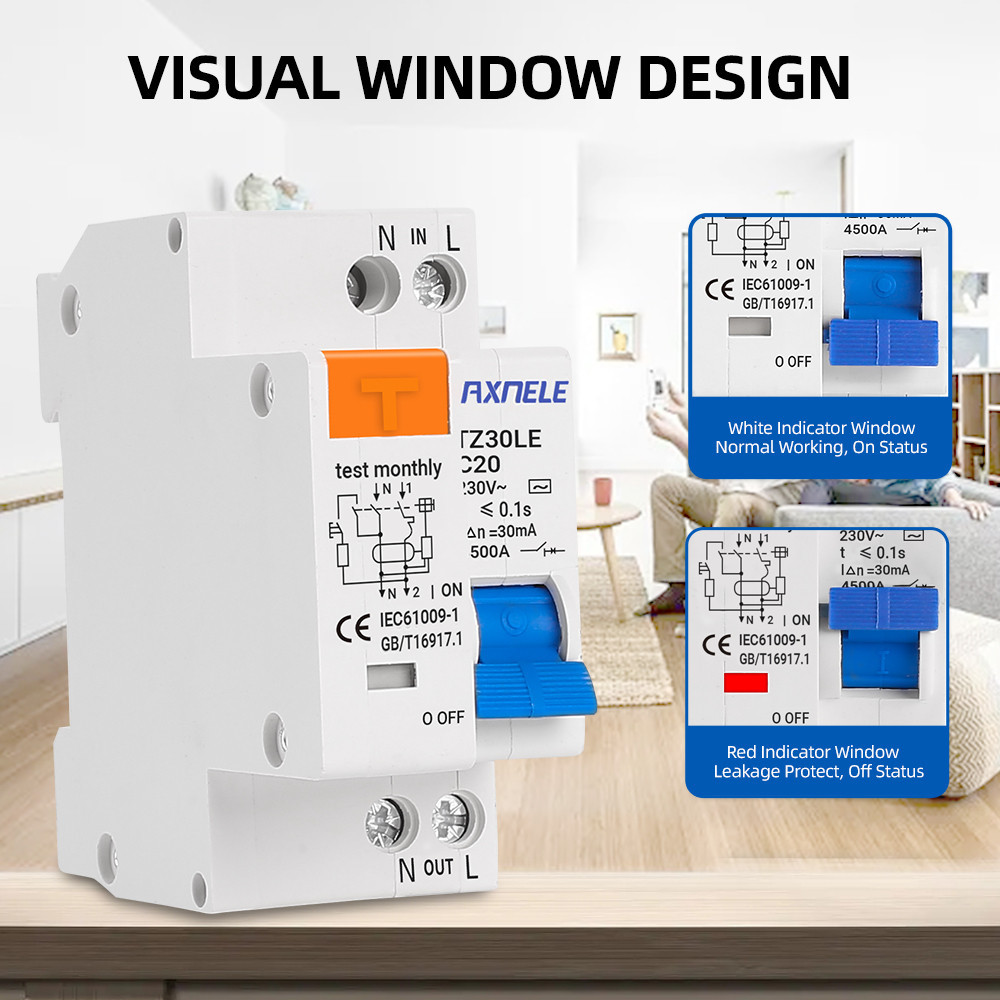 Versatile Have DZ30LE DZ40LE EPNL DPNL 230V 1P+N Residual Current Circuit Breaker Over Short Leakage Protection RCBO ... - Image 2