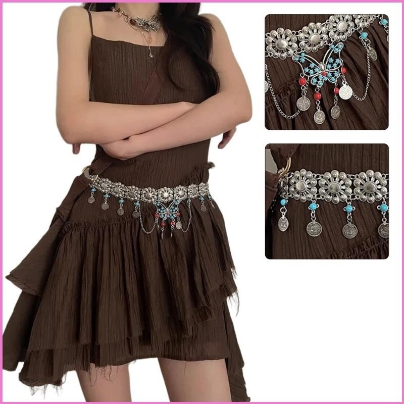 Royal Elaborate Waist Belt Chain Daily Party Costume Metallic Jewelry for Jeans Body Jewelry for Women Hot Girls