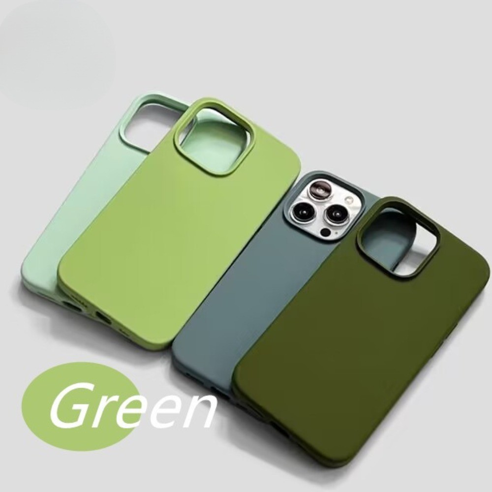 High Quality Soft Liquid Silicone Phone Case for iPhone 11 12 13 14 15 16 Pro Max Plus Built-in Flannel Shockproof Back Cover Frosted Anti-drop Casing