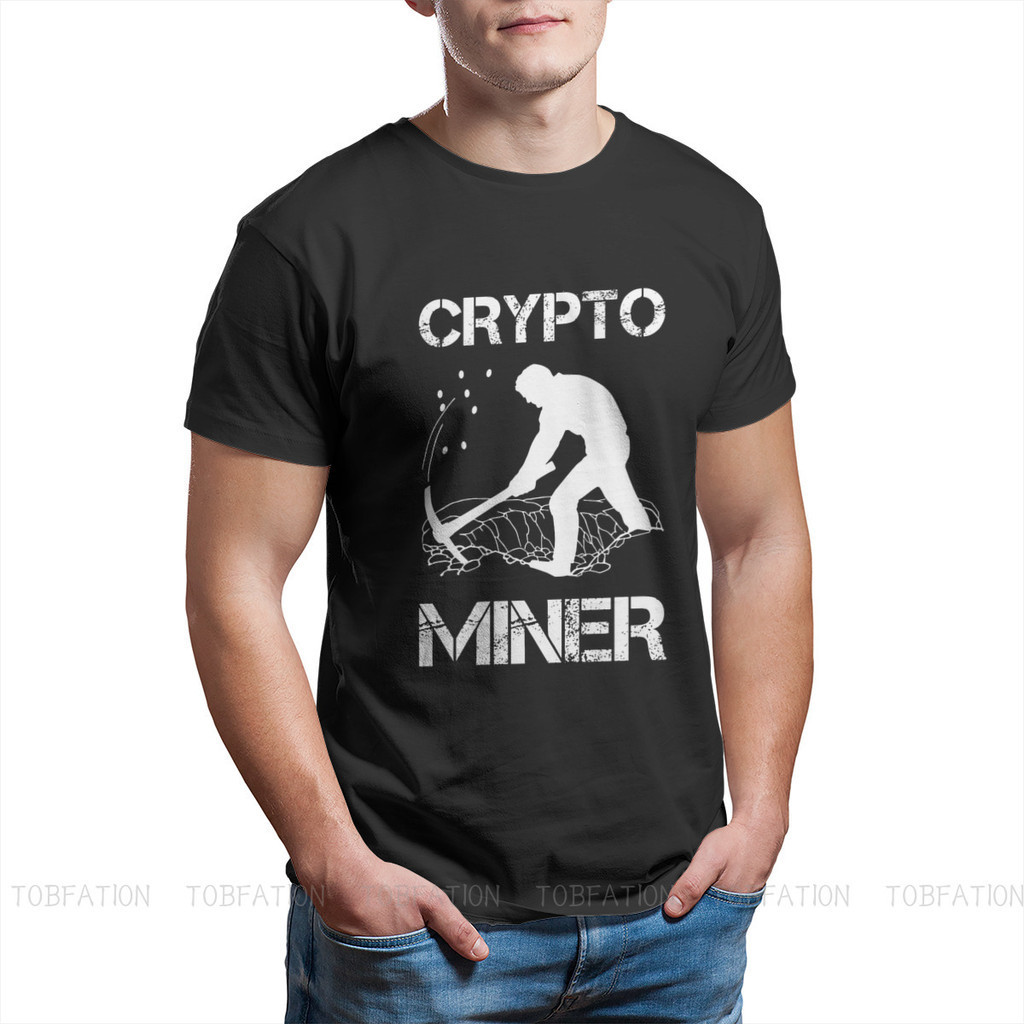 Bitcoin Meme 100% Cotton TShirts Crypto Miner Cryptocurrency Holder Merch Distinctive Homme T Shirt Hipster Clothing Size S-6XL