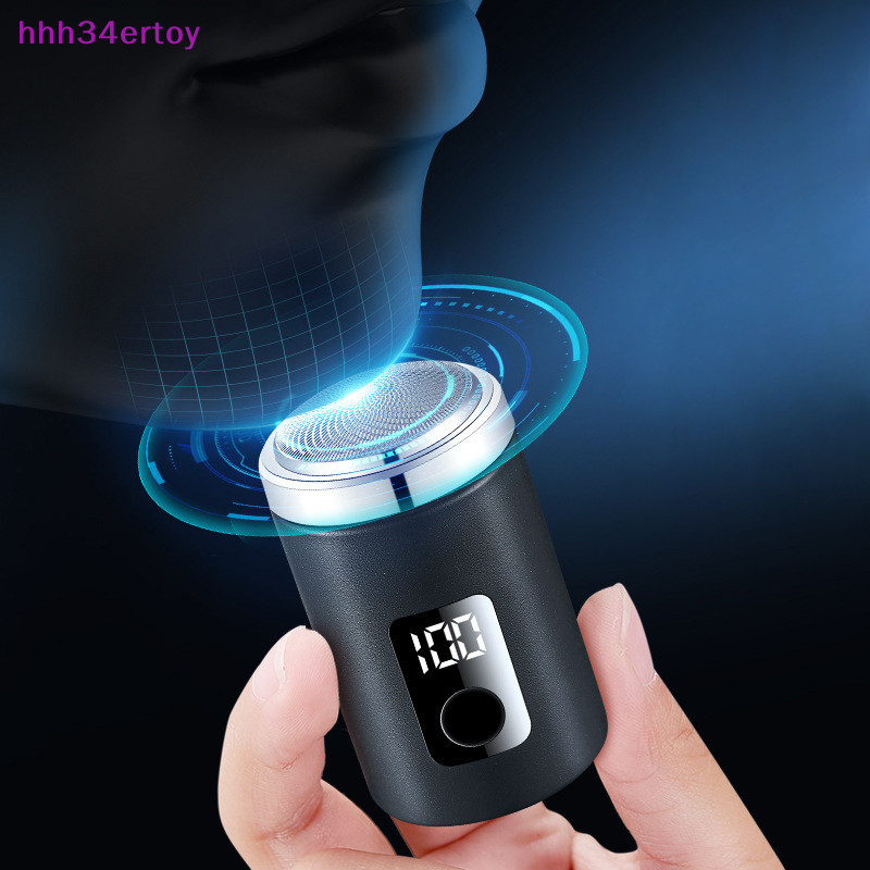 hhh34ertoy> Mini Men Electric Shaver With Power Display Screen Portable Business Trips Beard Trimmer USB Rechargeable Shaver TypeC Charging well