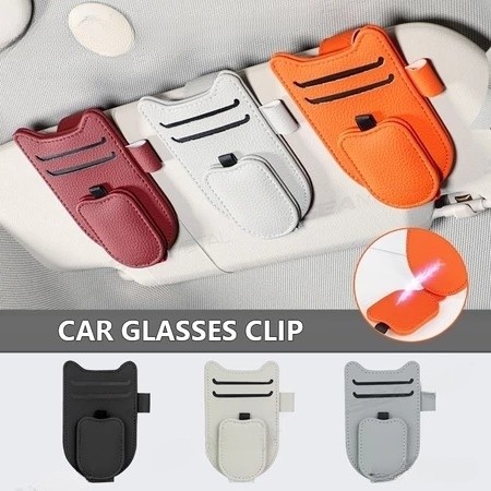 Youge Shop Car Glasses Clip Multifunctional Card Holder Sun Visor Organizer Sunglasses Storage
