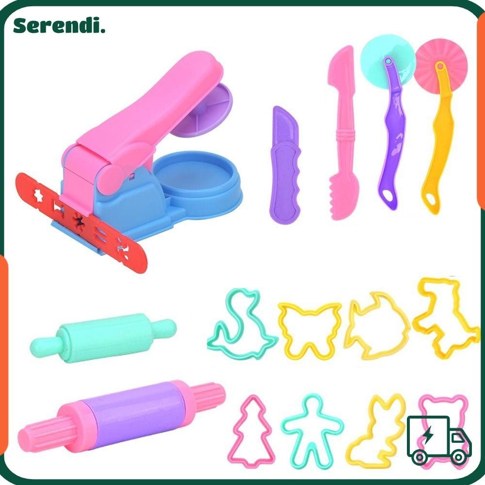 SERENDI Modeling Clay Accessories, Plastic Animal Shape Plasticine Mold, Creative Educational Toys DIY Noodle Maker Play Dough Tool Kit Kids