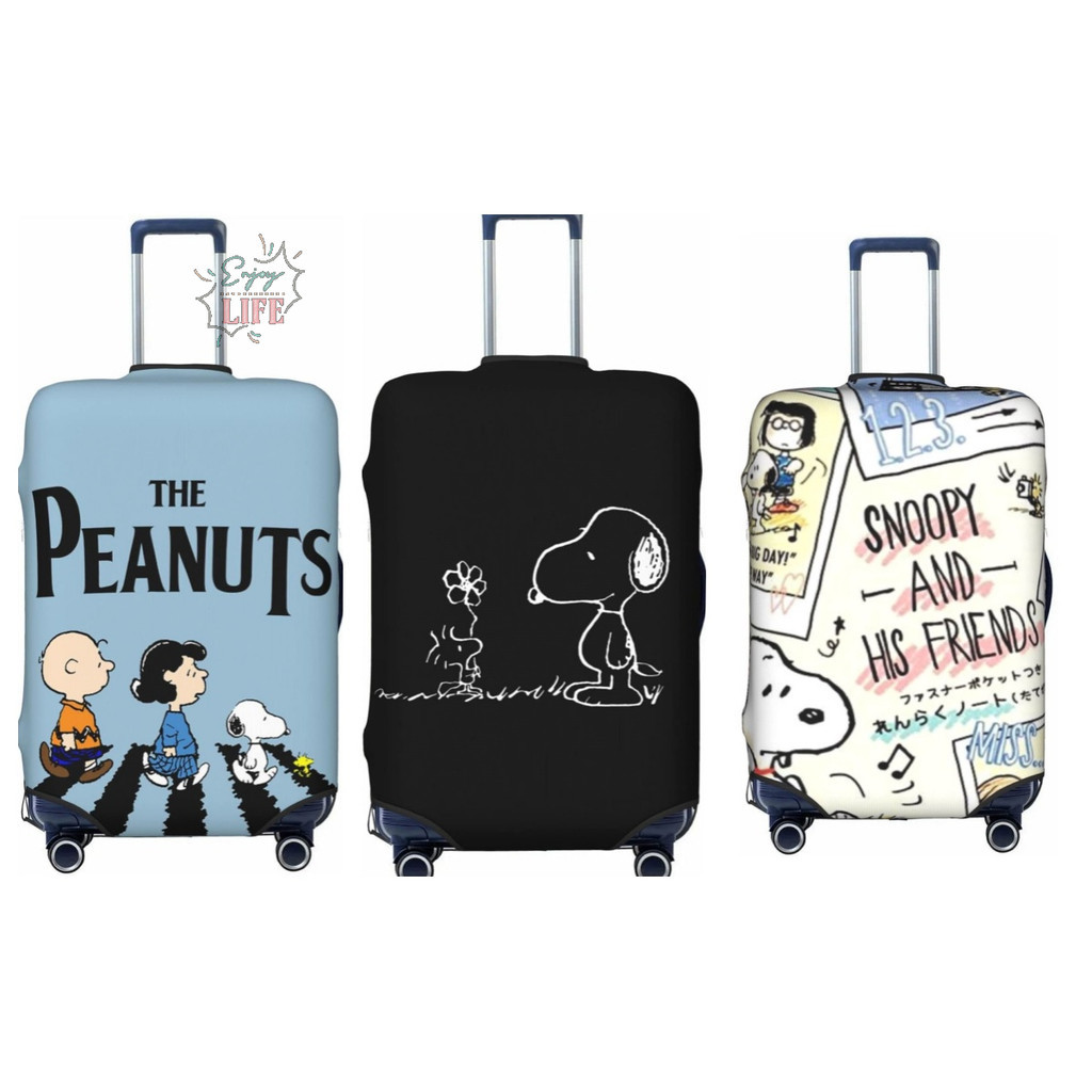 Cartoon Suitcase cover snoopy luggage cover  fashionable cute popular travel protective cover Ready Stock N807