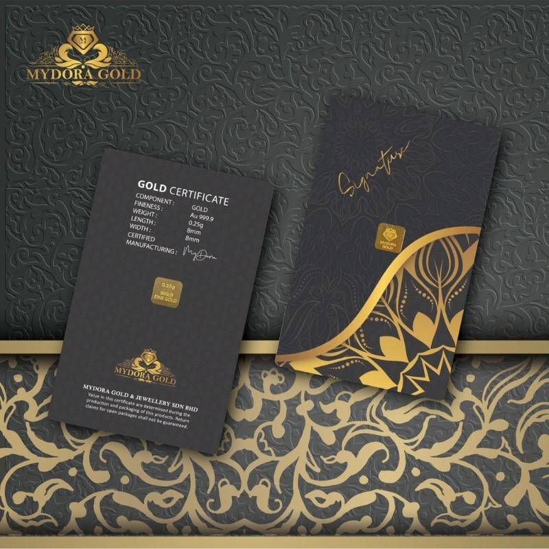 MYDORA 999.9 Signature Goldbar 0.25gm