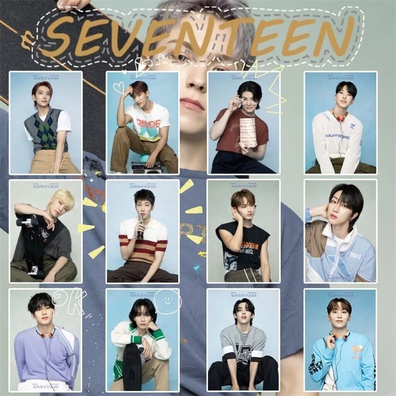 ✨Hot Sale✨ Seventeen Japanese Official Recommendation Personal Report Photo Same Style Self-adhesive Poster Wall Stickers ✨Hot Sale✨✨In Event✨