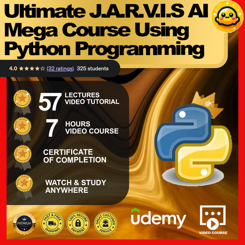 [Video Course] Ultimate J.A.R.V.I.S AI Mega Course Using Python Programming