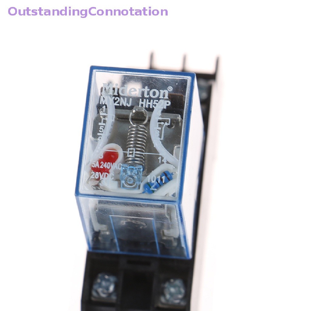 Have Must OutstandingConnotation AC220V 12VDC 24VDC 24VAC 5A 8PIN Coil Power MY2N-J Relay HH52P Socket Base New - Image 5