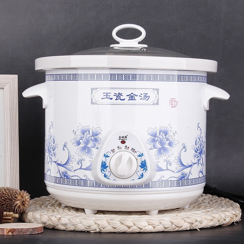 家用青花瓷电炖锅—多功能养生煲汤锅IHome Use Blue and White Porcelain Electric Cooker - Multifunctional Health Pot