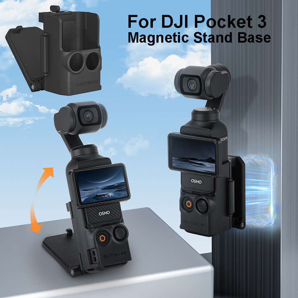 For DJI Pocket 3 Magnetic Stand Base Osmo Pocket 3 Magnetic Stand Base Adjustable Angle Multi-functional Tabletop For DJI Pocket 3 Base Accessory