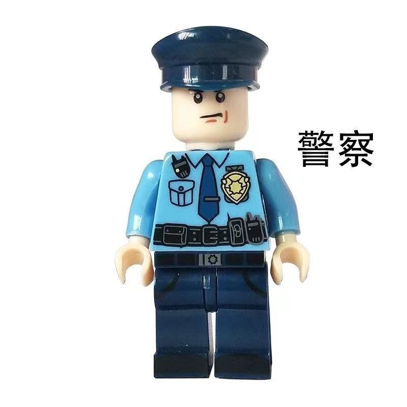 Assembling police dolls, building blocks, figurines, firefighters, special20240701