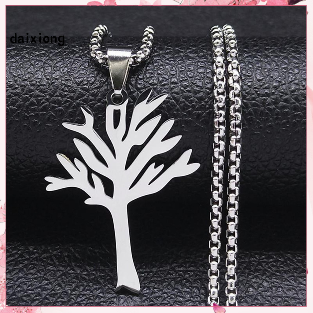 Tree of Life Symbolism Jewelry Tree of Life Jewelry Stylish Unisex Tree of Life Pendant Necklace Titanium Steel Jewelry for Men and Women Perfect for Club and Party Wear