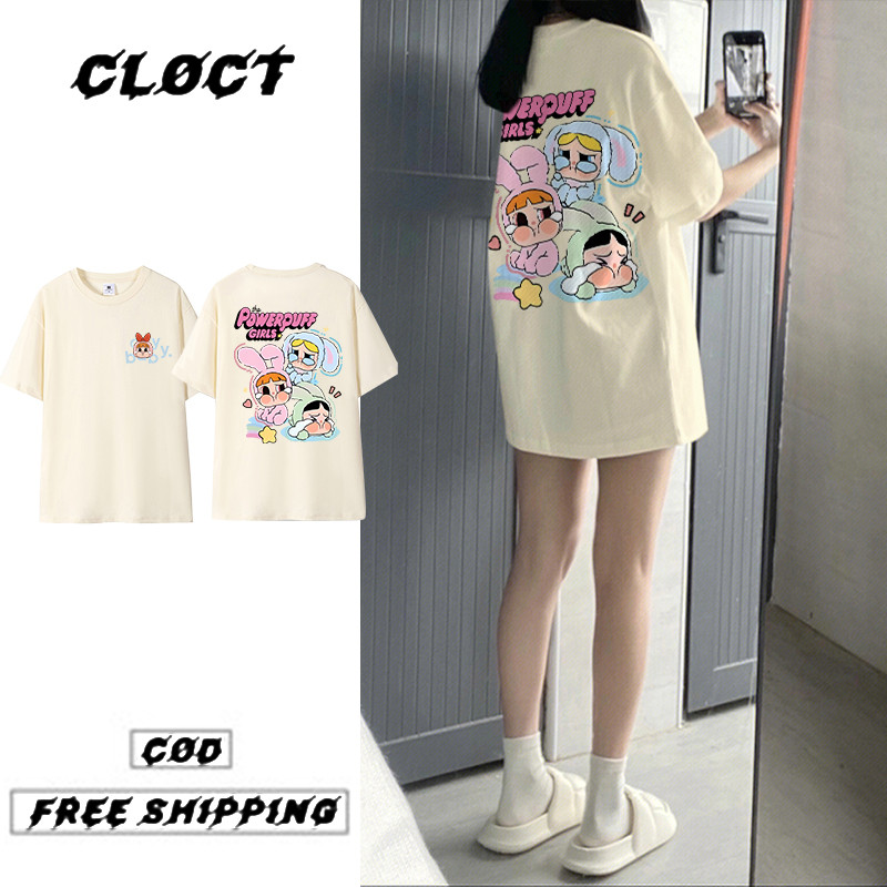 P001196*Cloct Oversized t shirt Woman Baju t shirt Oversize Perempuan Summer Casual Women's Loose Short Sleeved CUTE BABY Printed Korean Style