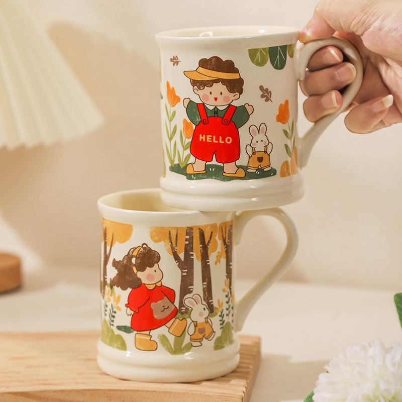 Creative Couple Mug Household High-value Ceramic Mug Coffee Mug Office Drinking Cup Girl Breakfast Mug Creative Couple Mug Household High-value Ceramic Mug Coffee Mug Office Drinking Cup Girl Breakfast Mug 3.16