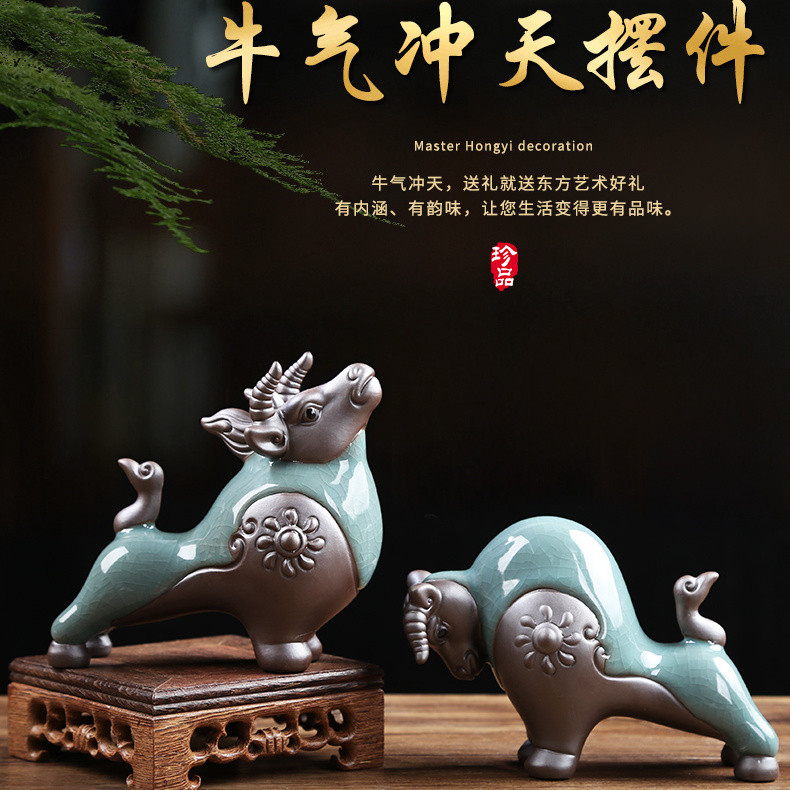 Ceramic Tea Pet Bull Stream Soaring Ornaments Zodiac Ox Ceramic Tea Pet Tea Pet Bull Savings Waiting for Delivery Purple Clay Tea Pet Transit Tea Pet Handmade Ceramic Boutique Creative Tea Pet Tea Table Decorations Purple Clay Tea Tray Tea Toy Tea Ceremon