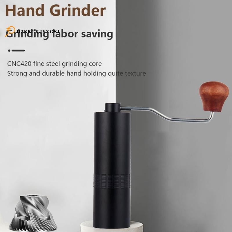 Portable Manual Coffee Grinder Stainless Steel Burr Grinder Conical Coffe Bean Mill Adjustable Coarseness for Espresso-A