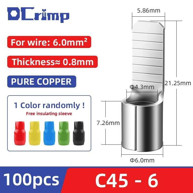 Versatile Essential Household Use Circuit Breaker Switch Plug Pin-Shaped Cable Wire Crimp Pure Copper Terminal Insula... - Image 4