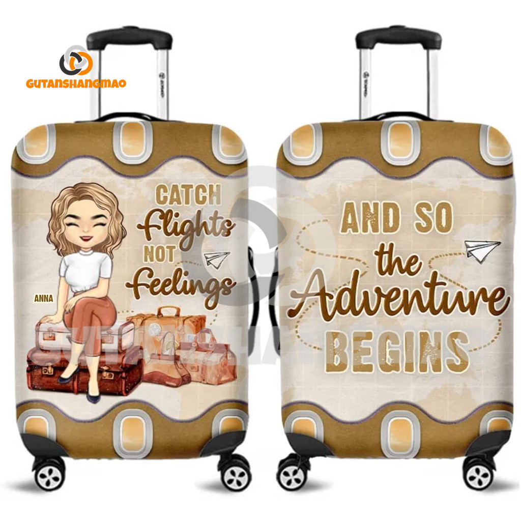 Personalized Luggage Cover Honeymoon Essentials Wedding Gifts for Couple Luggage Cover Washable Suitcase Protector Anti-scratch Suitcase cover Fits 18-32 Inch Luggage