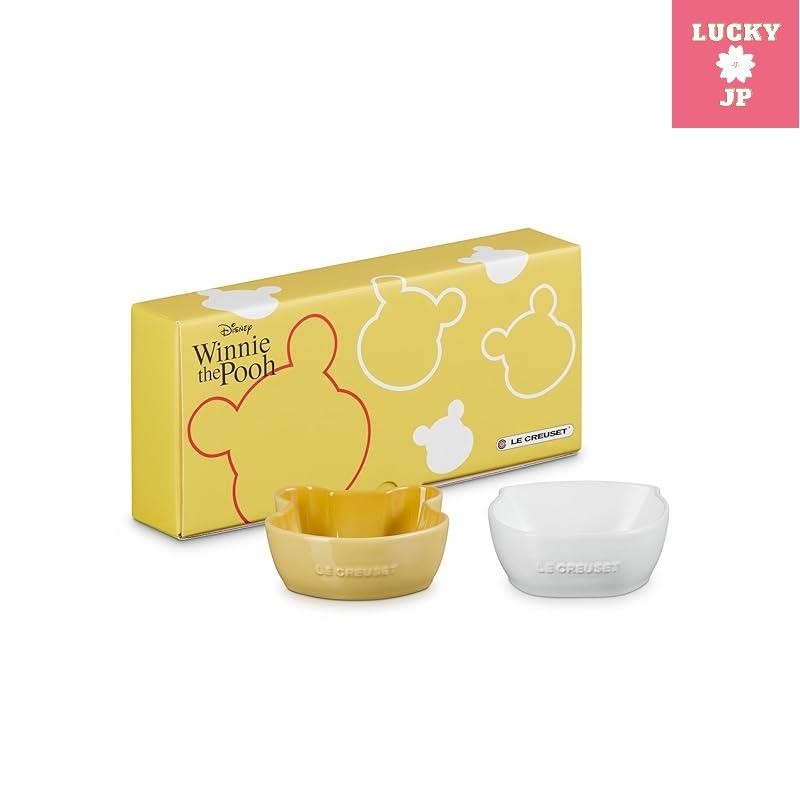 Le Creuset Disney Winnie the Pooh Mini Dish (Pack of 2) Cotton Quince Yellow Oven dish, heatproof dish, microwave oven, dishwasher safe, gift, celebration [Authorized Japanese Brand].