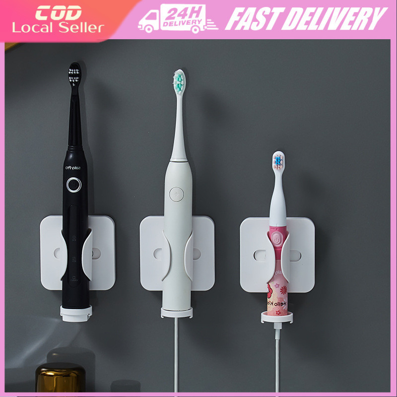 Electric Toothbrush Holder Traceless Wall-Mounted For Bathroom Organizer Save Space Keep Dry Toothbrush Stand Rack